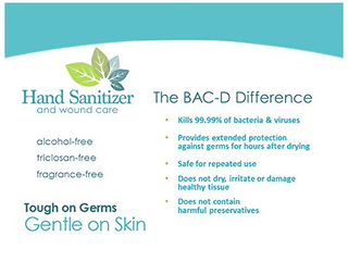 1 GALLON: BAC - D Foaming Hand Sanitizer & Wound Care BOGOBacD5