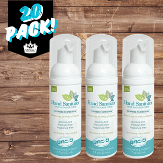 20 PACK: BAC - D Foaming Hand Sanitizer - Wound Care 2 ozBacD1