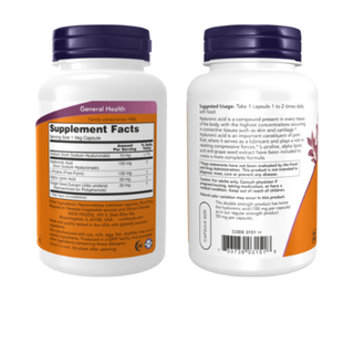 NOW FOODS Hyaluronic Acid 100mg - 120 Veg Capsules