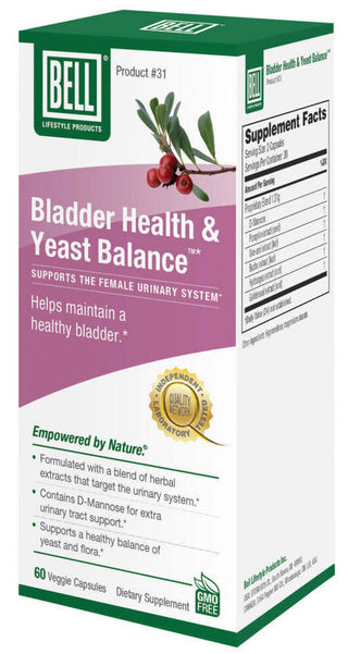 Bell Lifestyle Bladder Health & Yeast Balance - 60 Veg Capsules