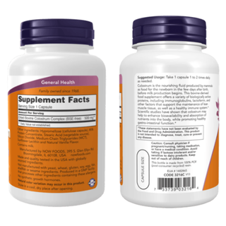 NOW FOODS COLOSTRUM 500mg - 120 Veg Capsules