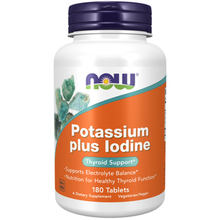 Now Foods Potassium plus Iodine - 180 Tablets
