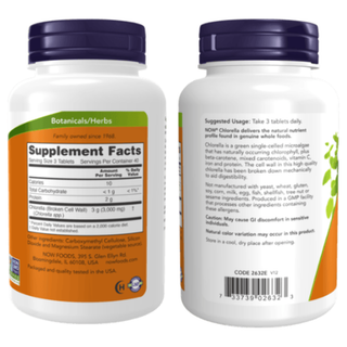 NOW FOODS CHLORELLA 1000mg - 120 Tablets