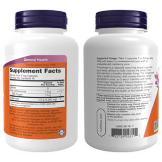 NOW FOODS D-MANNOSE 500mg - 120 Veg Capsules