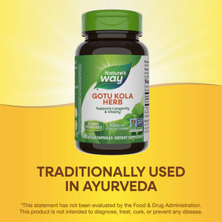 Nature's Way GOTU KOLA Herb 475 mg - 100 Capsules