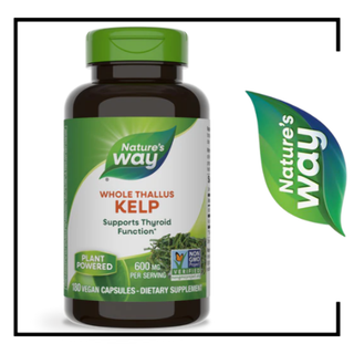 Nature's Way KELP Herbal Iodine Source 600 mg - 180 capsules THYROID SUPPORT NOW