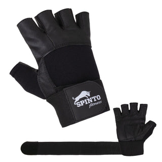 Spinto Fitness LONG Strap Leather Gloves