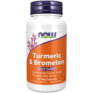 Now Foods Tumeric & Bromelain - 90 Veg Capsules