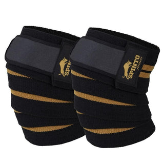 Spinto Fitness Knee Wraps with Nylon Fastener