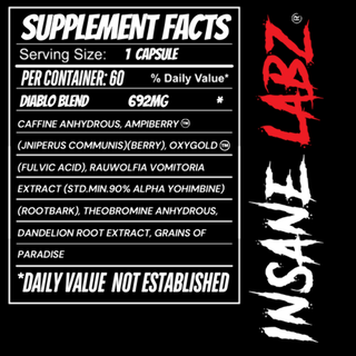 Insane Labz PSYCHOTIC DIABLO - 60 Capsules