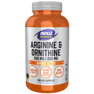 Now Foods Sports Arginine & Orthenine 500mg/250mg - 250 Veg Capsules