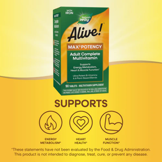 Nature's Way Alive! MAX3 Potency Multi-Vitamin - 60 Tablets