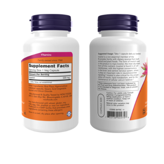 NOW FOODS INOSITOL Capsules 500mg - 100 Veg Capsules