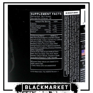 Blackmarket CUTS THERMOGENIC PRE-WORKOUT - 30 Servings