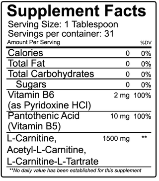 Nutrakey L-Carnitine 1500 - 31 Servings