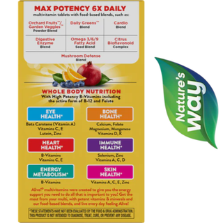 Nature's Way Alive! MAX6 Daily Multi-Vitamin - 90 Veg Capsules