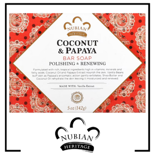 Nubian Heritage Coconut & Papaya Bar Soap - 5oz