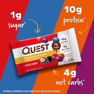 Quest Chocolaty Peanut Coated Candies - 12 Packs