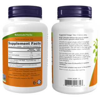 NOW FOODS CHLORELLA 1000mg - 120 Tablets