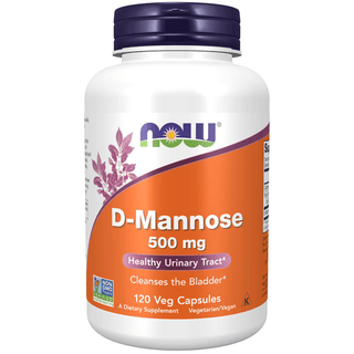 NOW FOODS D-MANNOSE 500mg - 120 Veg Capsules