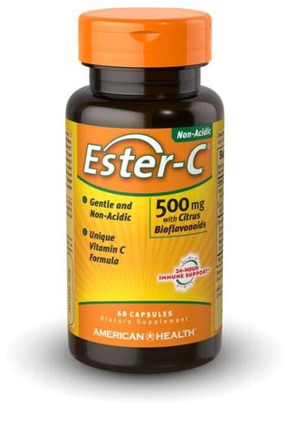 American Health Ester-C with Citrus Bioflavonoids 500mg - 60 Veg Capsules