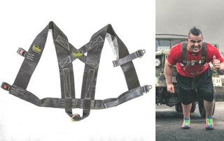 Spud STRONGMAN HARNESS Truck Sled Pulling Shoulder/Chest Strap BLACK - PICK SIZE