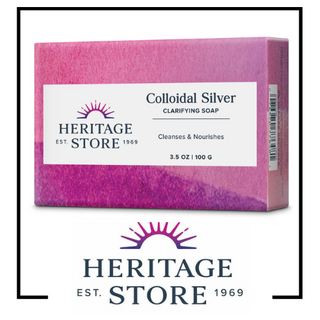 Heritage Store COLLOIDAL SILVER BAR SOAP  - 3 PACK