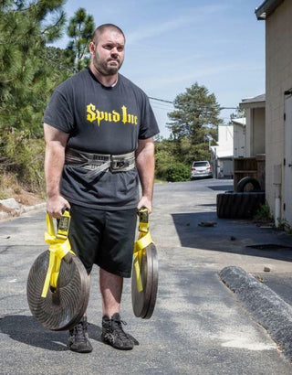 Spud Traveling Farmers Walk Handles Strongman Power Training Straps YELLOW