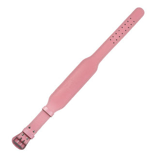 Spinto Fitness Premium Leather Lifting Belt - 4INCH PINK