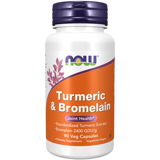 Now Foods Tumeric & Bromelain - 90 Veg Capsules