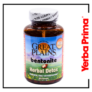 Yerba Prima Great Plains Bentonite + Herbal Detox - 60 Capsules 