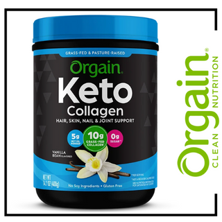 Orgain Keto Collagen Protein Powder, Vanilla - 14.1oz