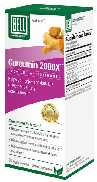 Bell Lifestyle Curcumin 2000x - 90 Capsules